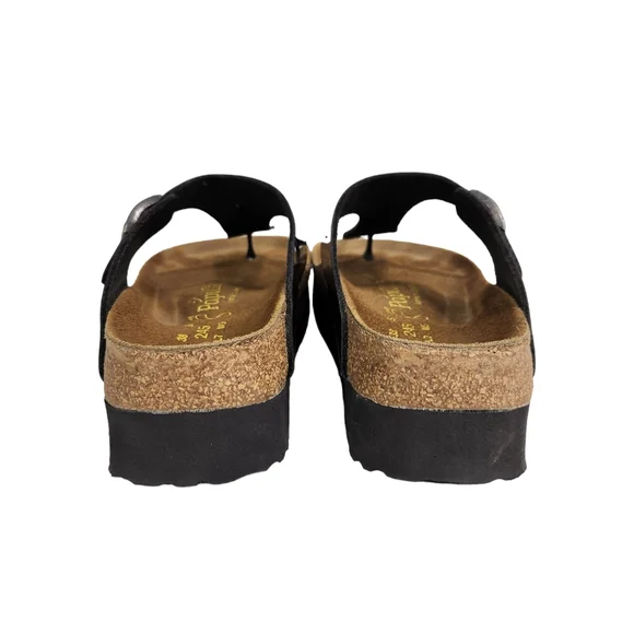 Birkenstock Papillo Gizeh Platform Vegan Black Patent Sandals Size Women's 7 - Picture 7 of 10